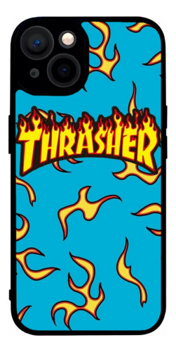 Funda Para iPhone Thrasher Fondo Azul