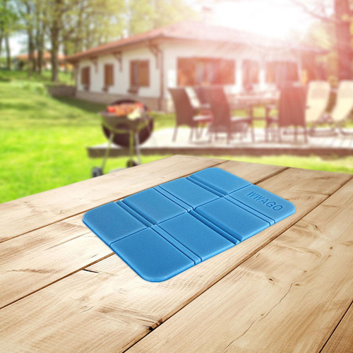 Colchón De Asiento Para Acampar Almohadilla Plegable Azul