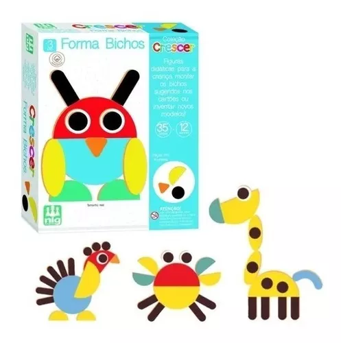 Kit 2 Jogos Infantil Cadê O Bicho? + Forma Bichos Nig no Shoptime