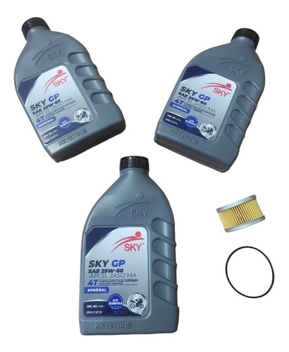 Aceite Sky 25w/60 Mineral+filtro De Aceite Suzuki Dr 650