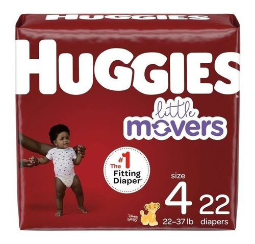 Huggies Little Movers Pañales Tamaño 4, 22 Unidades