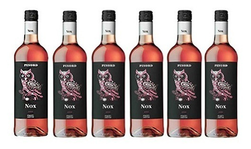 Vino Rosado Nox Penedes Merlot Tempranillo 6 Pz