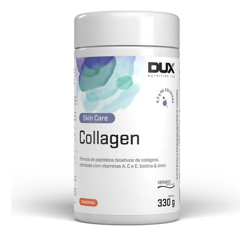 Collagen - Colágeno Hidrolisado Verisol Dux Nutrition - 330g Sabor Tangerina