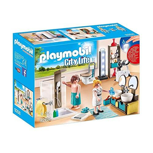 Set Construcción Playmobil City Life Baño Con 2 Figuras