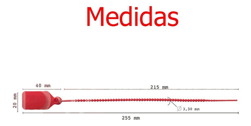 Imagen 6 de 10 de Precinto Cola De Ratón Numerados 25 Cm Nº X 1000un Oferta!