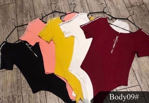 Lindos Body Con Aplicaciones Y Cierre Talla Estandar 