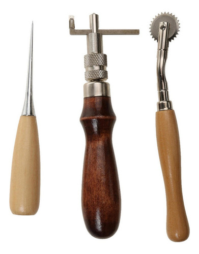 T Kit Set 7pcs Cuero De Mano De Herramientas Básicas De