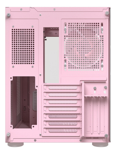 Gabinete Gamer Cougar Fv150 Rgb Pink 4 Ventiladores Argb Color Negro