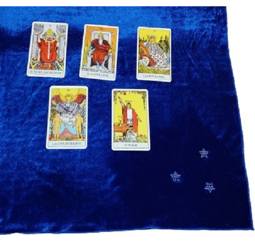 Paño Para Tarot En Terciopelo 70x70 + Bolsita Para Cartas