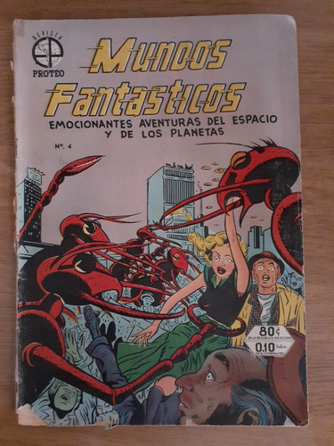 Cómic Mundos Fantásticos Número 4 Editorial Proteo 1953