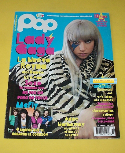 Lady Gaga Revista Lo Mas Pop 2009 The Rasmus Fey Mcfly