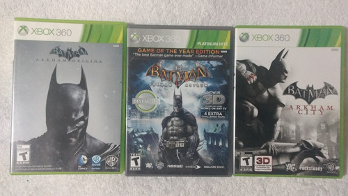 Pack 3 Juegos De Batman Para Xbox 360 Oportunidad...!!!