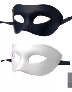 Máscara Veneziana Branca Preta X 12 Unidades