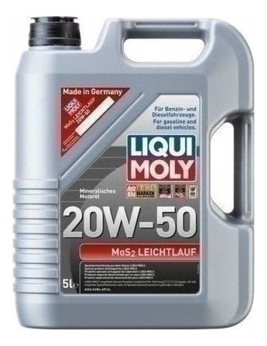 Liqui Moly Aceite Mineral Mos2 Leichtlauf 20w50 5 Litros