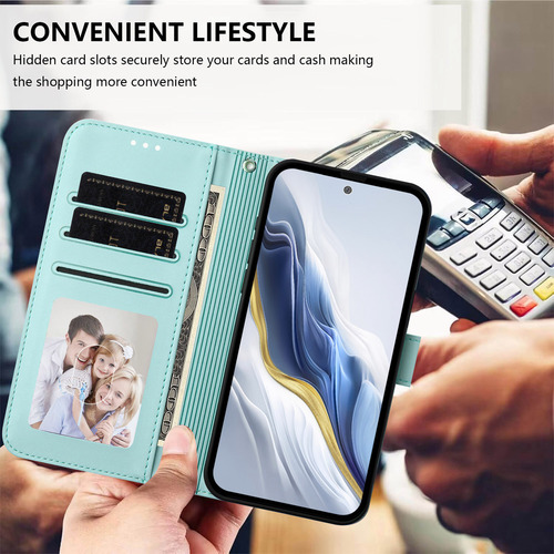 Funda Para Teléfono Samsung Galaxy A, Funda De Piel Tipo Cartera, Color Menta Pt187