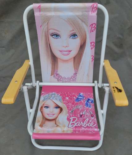 Reposera Infantil Personajes.  Barbie         Barbi Barby