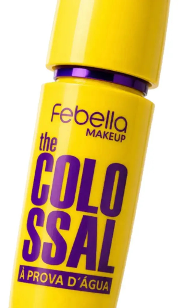Mascara Rímel Febella The Colossal Preto À Prova D'Água 10ml Longa Duração