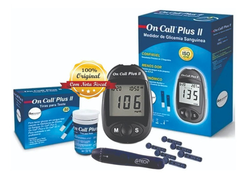 Kit Glicosimetro Oncall Plus + 50 Tiras Oncall Plus