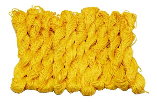 Hilo Seda Bisuteria 10 Madeja X25m Grosor 1mm Color Amarillo