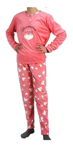 Pijama Niña Micropolar. Conejita. Dos Botones. Talla 4 A 14