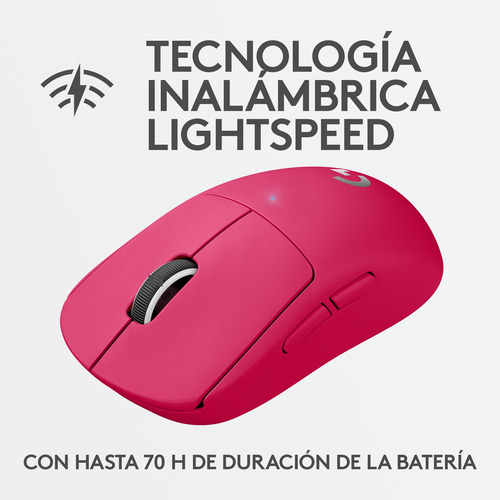 Mouse Inalámbrico Logitech G Pro X Superlight Gaming Magenta
