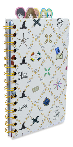 Cuaderno Espiral Harry Potter Chibi Hogwarts 75 Páginas