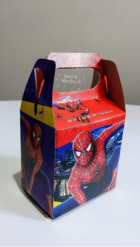 6 Cajitas Para Sorpresas O Dulces, Spiderman, Hombre Araña.