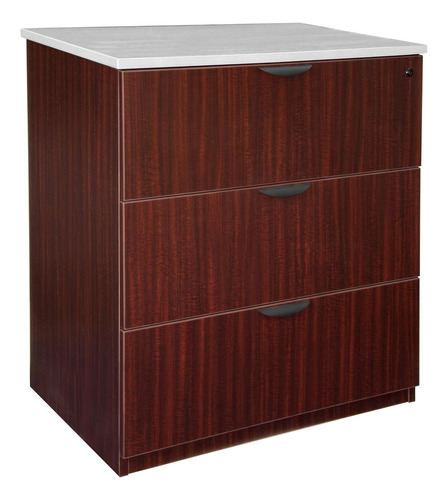 Legacy Stand Up Lateral File (w/o Top)- Caoba