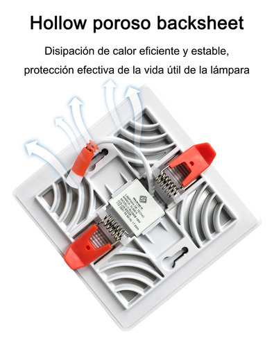 Plafón Cuadrado 18w Luminaria Led Cálido/blanco 3000k/6500k