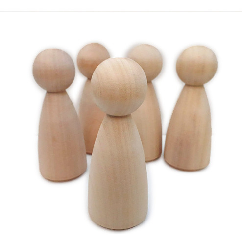 Muñecos De Madera Mujer Kit X 20 Pegdolls Waldorf Montessori