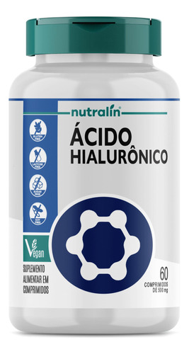 Ácido Hialurônico - 60 Comprimidos - Nutralin Sabor Sem sabor