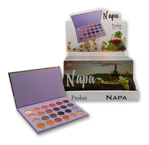 Imagen 3 de 3 de Paleta De Sombras Napa Prolux 24 Tonos Original Vegano