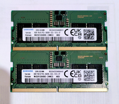 Nueva Memoria Ram Ddr5 Sodimm 16gb (2x8gb) 5600 Mhz (laptop) (Usado)