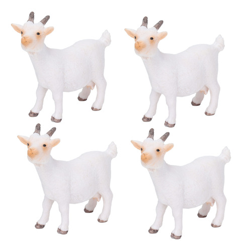 Juego De Figuras De Cabra Simuladas Modelo Farm Animals, 4 P