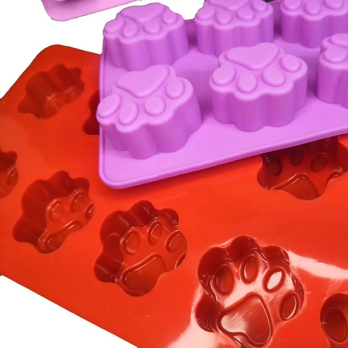Molde Silicona Patita Huella De Perro Gato Chocolate Jabon Aleatorio