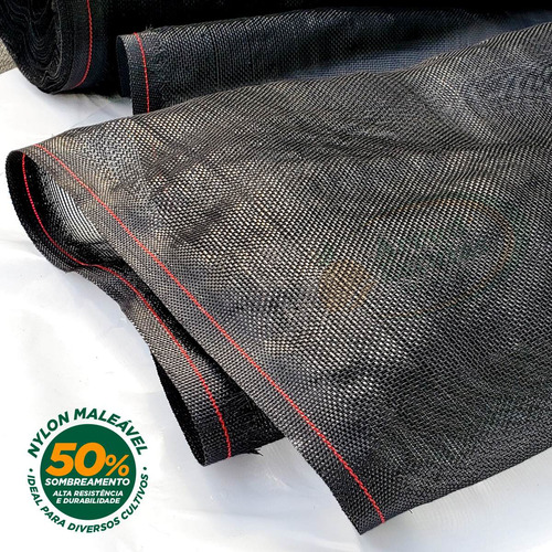 Imagem 8 de 9 de Tela Sombrite Nylon Preta Proteção Estufa Horta 50% 3x88m