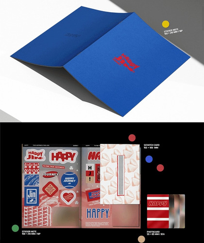 Jin (bts) 'happy' (random) Journey (vermelho)
