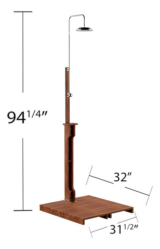 32,75 Pulgadas. Regadera Para Exteriores