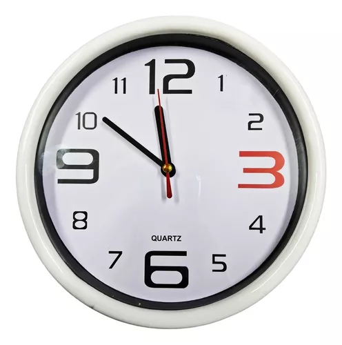 Reloj Pared Grande 25 Cm Moderno Aluminio Analógico Cocina