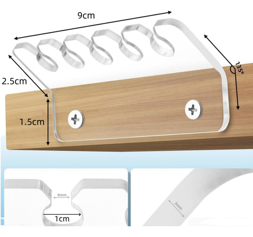 2x Clips Para Cables Organizador De Cables Práctico Claro