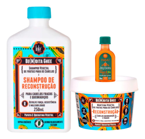 Lola Bemdita Reconstrução Shampoo + Masc 100ml +óleo Cenoura