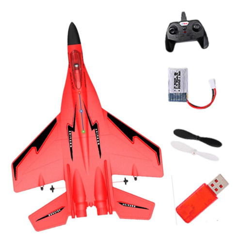 Rc Glider Plane Flying Toy Práctico Con Ligero Sólido Rojo