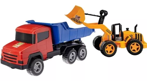 Carrinho Caminhão Caçamba Brinquedo Grande Super Truck 58cm