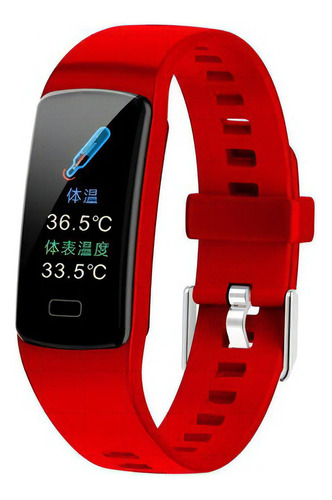 Reloj Inteligente Tecno Smart Band Color De La Malla Rojo