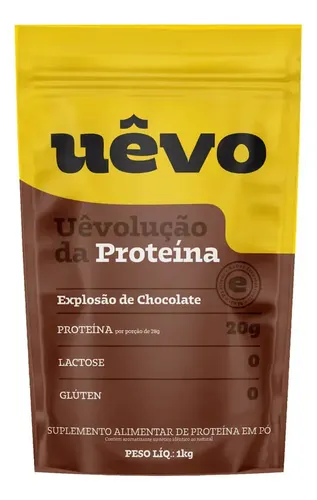 Proteína em Pó Uêvo Sabor Chocolate 1kg Refil