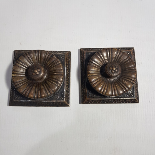 Antiguos Tinteros Bronce Para Escritorio Lote X 2 Mag 60038