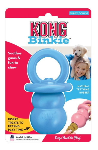 Brinquedo Kong Puppy Binkie Azul M