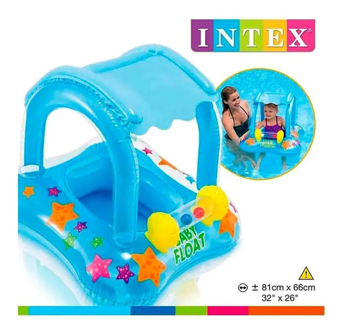 Inflable Salvavidas Andadera Con Techo Para Bebe Intex