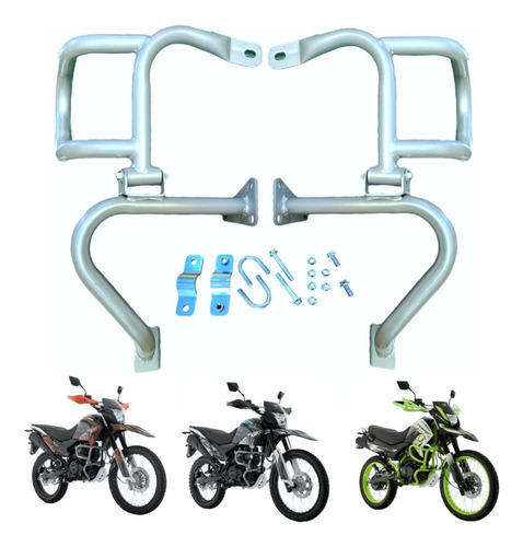 Defensa Completa Moto Cross Italika Dm200 Verde