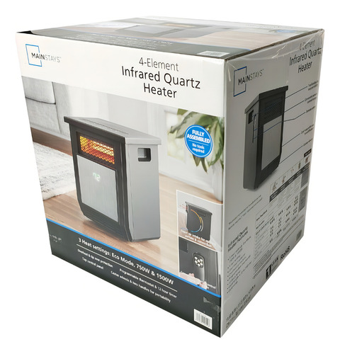 Calentador Mainstays 1500w Color Negro